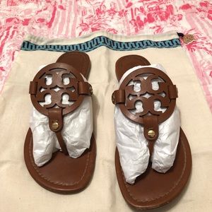 8.5 Tory Burch Miller vegan leather sandals!
